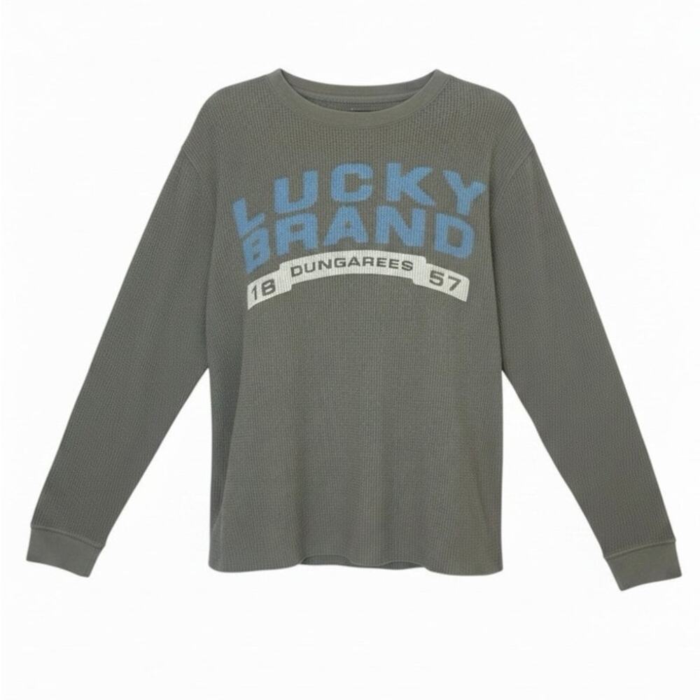 Lucky Brand Vintage Inspired Olive Green Thermal Long Sleeve XXL Shirt